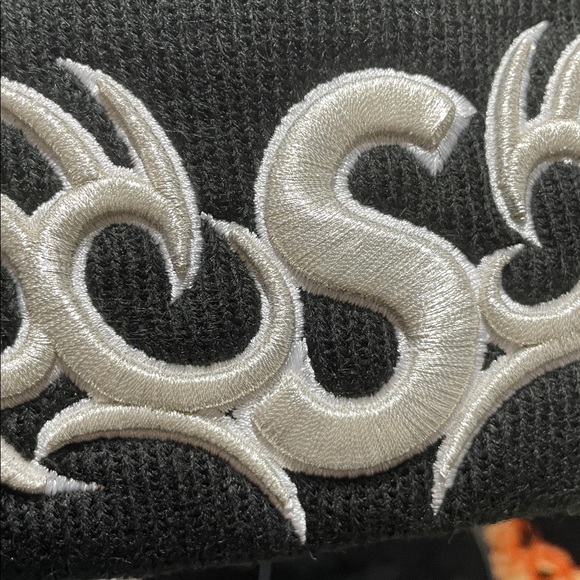 Supreme Black Beanie with Silver Embroidery - Picture 2 of 3